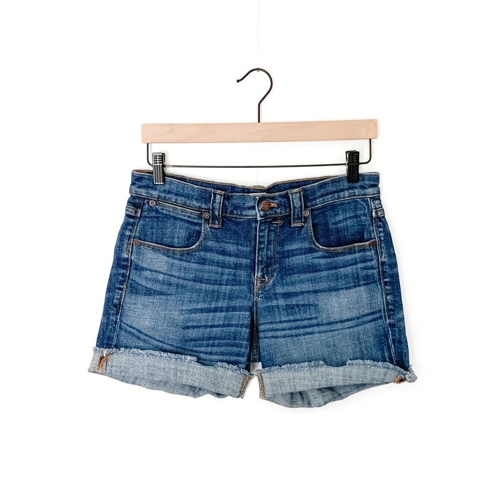 J. CREW FACTORY cutoff fray hem denim shorts 27